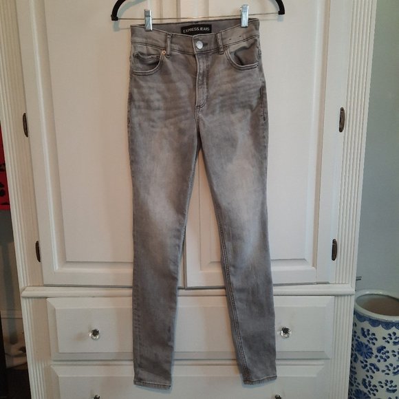 Express Performance Stretch High Rise Jegging in light gray - Picture 5 of 9